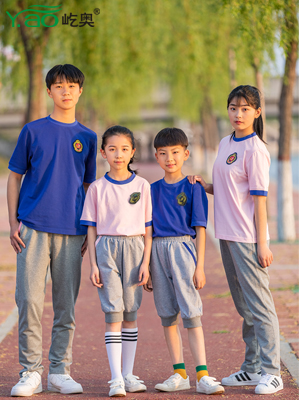 屹奧2019小、初、高夏季校服新款運(yùn)動(dòng)套裝